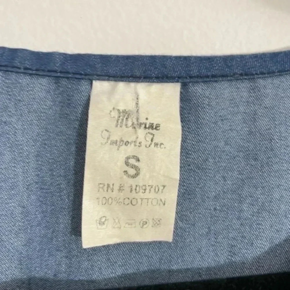 Marine Imports Inc chambray printed vibrant tunic dress Small - Picture 7 of 7